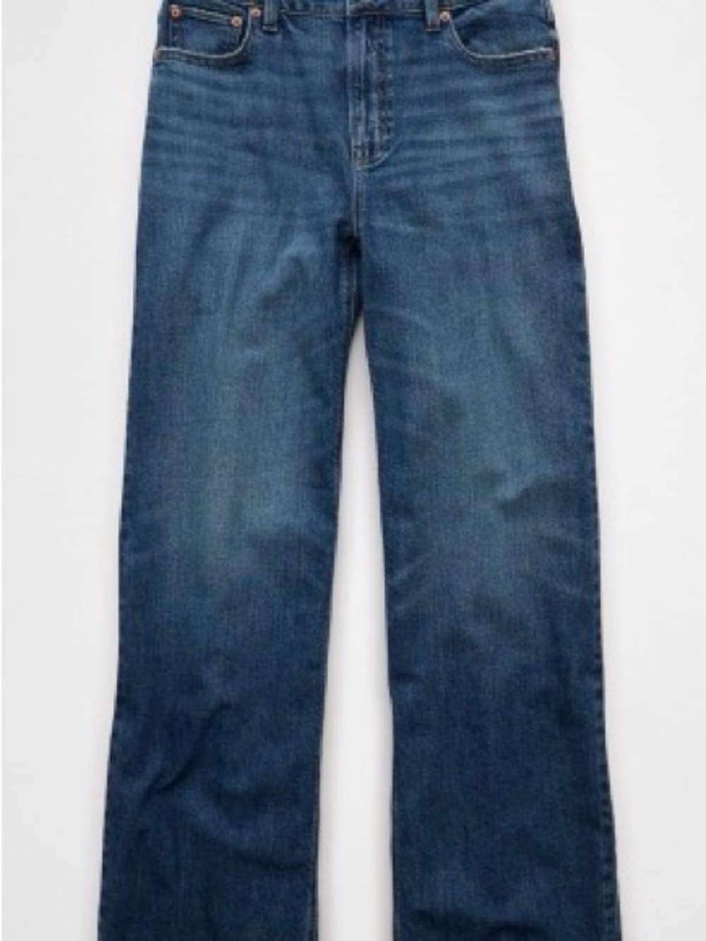 American Eagle Outfitters Women’s High-Rise Straight Jeans in Blue